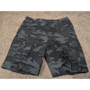 Men's RedHead Fulton Flex Cargo Shorts Size 38 Grey Camo 8 Pocket 10" Inseam NWT